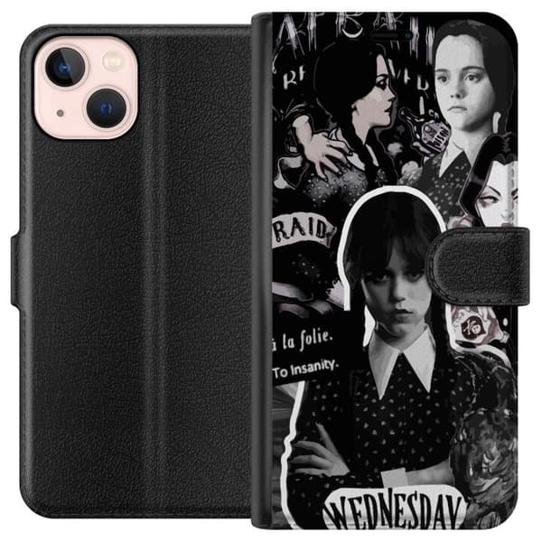 Kompatibelt Plånboksfodral till Apple iPhone 13 mini Wednesday Addams