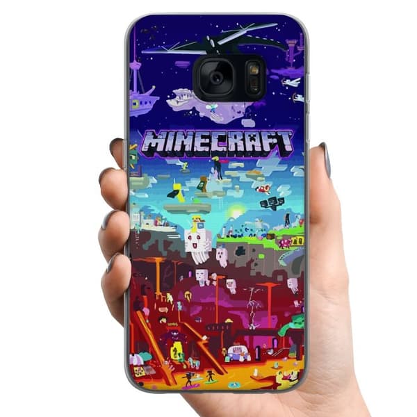 Kompatibelt Mobildeksel til Samsung Galaxy S7 MineCraft