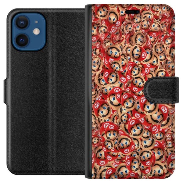 Kompatibel Tegnebogsetui til Apple iPhone 12 mini Farverig Super Mario-mønster