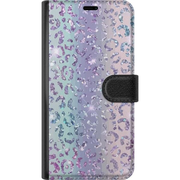 Kompatibelt Plånboksfodral till Apple iPhone 12 Glitter Leopard