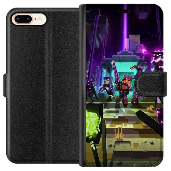 Kompatibelt Lommeboketui til Apple iPhone 8 Plus Minecraft