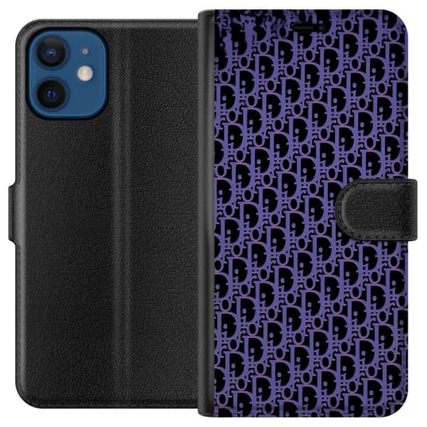 Kompatibel Tegnebogsetui til Apple iPhone 12 mini Moderne luksuriøst monogram i enkel design