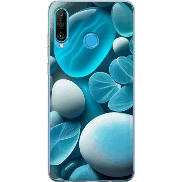 Kompatibelt Mobilskal till Huawei P30 lite Glasstenar
