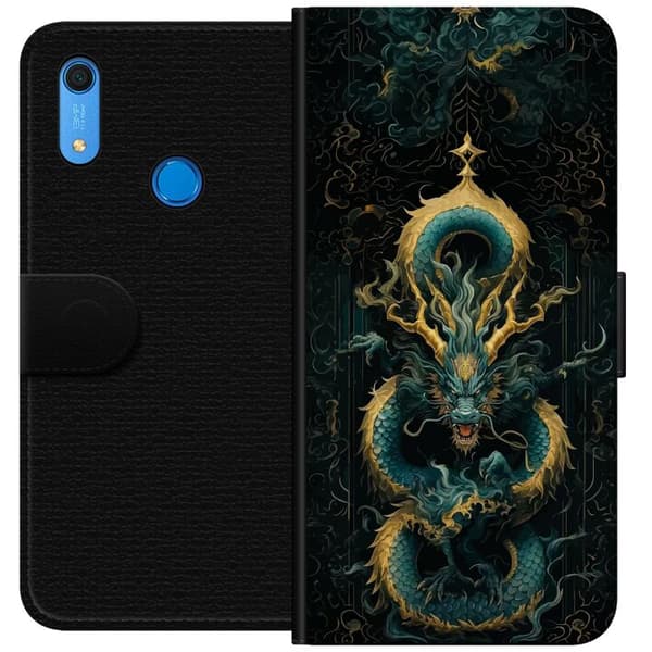 Kompatibelt Plånboksfodral till Huawei Y6s (2019) Asiatisk drake