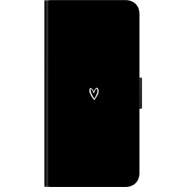 Kompatibel Tegnebogsetui til Motorola Moto G9 Play Sort Hjerte