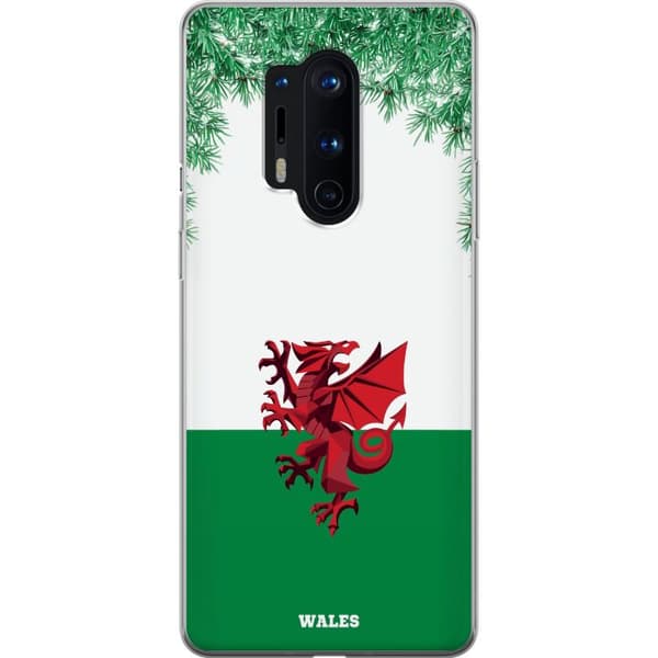 Kompatibelt Mobildeksel til OnePlus 8 Pro Klassisk walisisk flagg med ikonisk rød drage