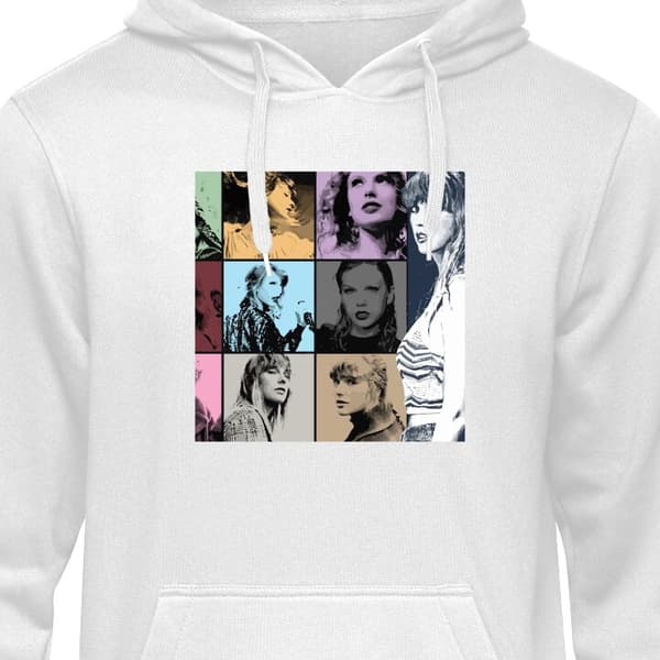 Klassisk Hettegenser | Hettegenser for Voksne Hvit Medium Taylor Swift Taylor Swift Hvit Medium