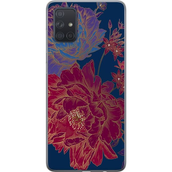 Kompatibelt Mobilskal till Samsung Galaxy A71 Blommor