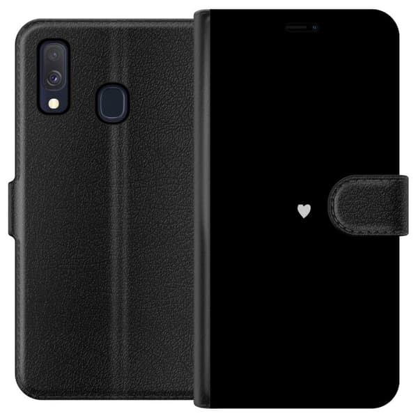 Kompatibelt Plånboksfodral till Samsung Galaxy A40 Hjärta