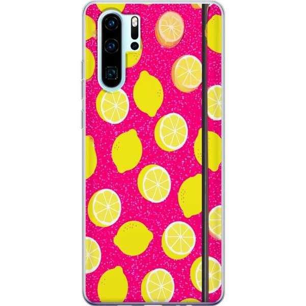 Kompatibelt Mobildeksel til Huawei P30 Pro Citronmönster rosa