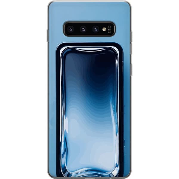 Kompatibelt Mobildeksel til Samsung Galaxy S10 Blå glaseffekt