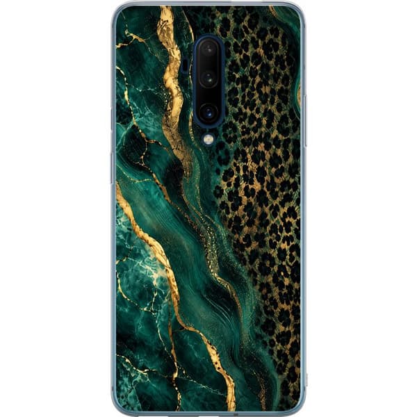 Kompatibelt Mobilskal till OnePlus 7T Pro Emerald Leopard