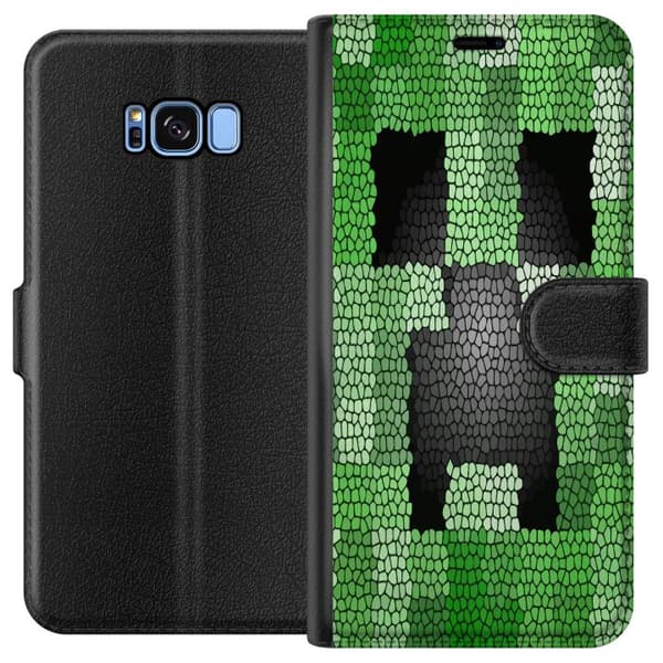 Kompatibelt Plånboksfodral till Samsung Galaxy S8 Creeper / Minecraft