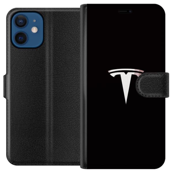 Kompatibel Tegnebogsetui til Apple iPhone 12 Tesla