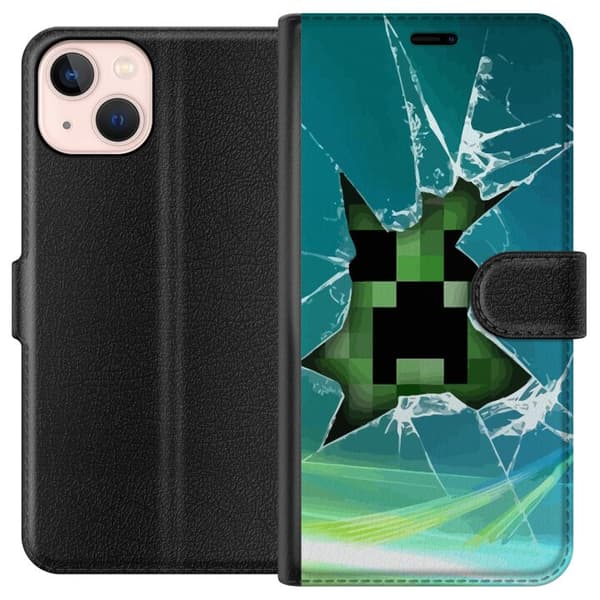 Kompatibelt Plånboksfodral till Apple iPhone 13 mini MineCraft