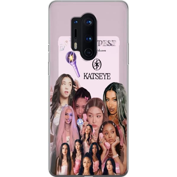 Kompatibel Mobilcover til OnePlus 8 Pro KATSEYE rosa collage