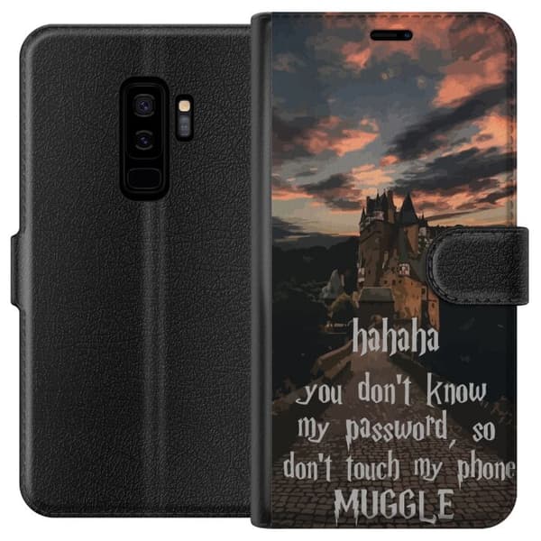 Kompatibelt Plånboksfodral till Samsung Galaxy S9+ Harry Potter Text