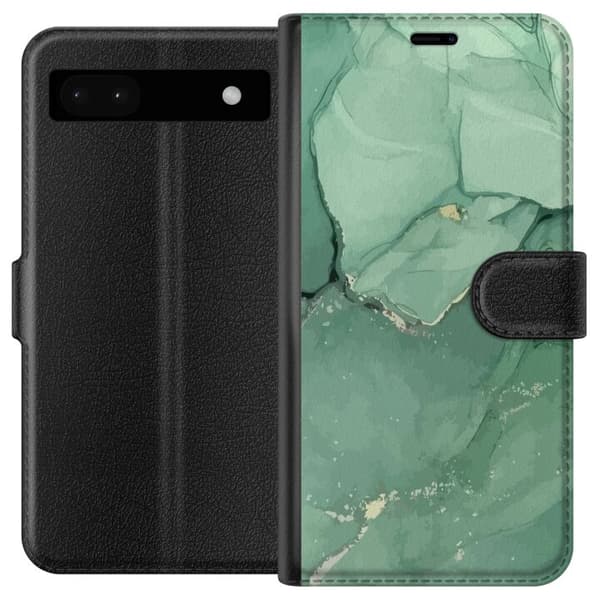 Kompatibel Tegnebogsetui til Google Pixel 6a Grøn marmor