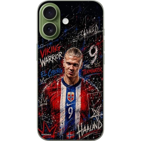 Kompatibelt Mobildeksel til Apple iPhone 17 Erling Haaland graffiti