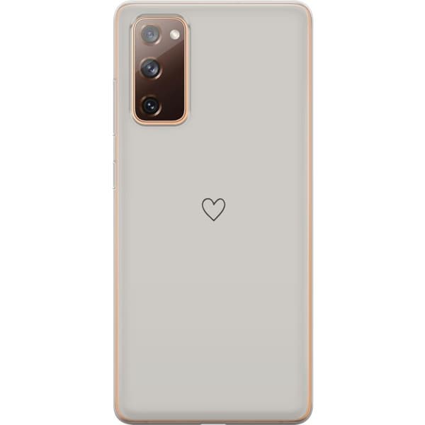 Kompatibelt Mobildeksel til Samsung Galaxy S20 FE Hjerte Beige