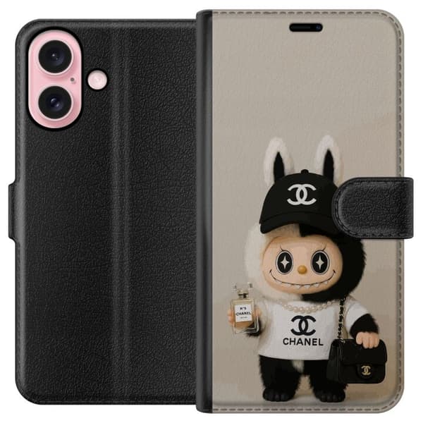 Kompatibel Tegnebogsetui til Apple iPhone 16 Sød modefigur med eksklusiv og stilfuld design