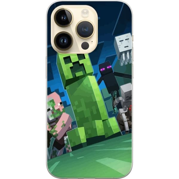 Kompatibelt Mobilskal till Apple iPhone 14 Pro MineCraft
