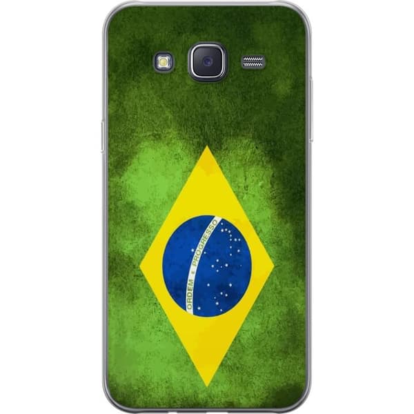 Kompatibelt Mobildeksel til Samsung Galaxy J5 Brasiliansk flagg med rustikk tekstur