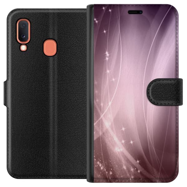 Kompatibelt Plånboksfodral till Samsung Galaxy A20e Rosa