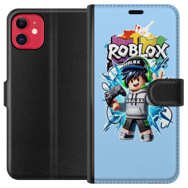 Kompatibel Tegnebogsetui til Apple iPhone 11 Roblox-gamerfigur med headset og controller