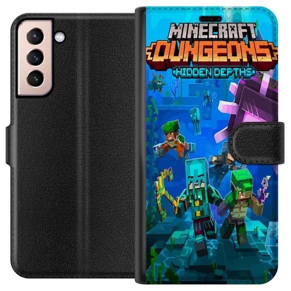 Kompatibelt Lommeboketui til Samsung Galaxy S21 Minecraft