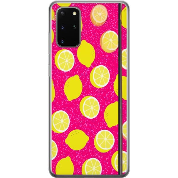 Kompatibelt Mobilskal till Samsung Galaxy S20+ Citronmönster rosa