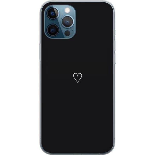 Kompatibel Mobilcover til Apple iPhone 12 Pro Hjerte Sort