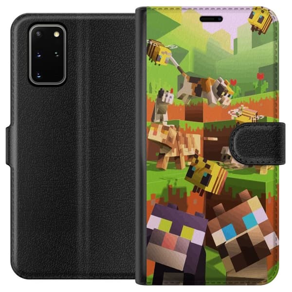 Kompatibelt Plånboksfodral till Samsung Galaxy S20+ MineCraft