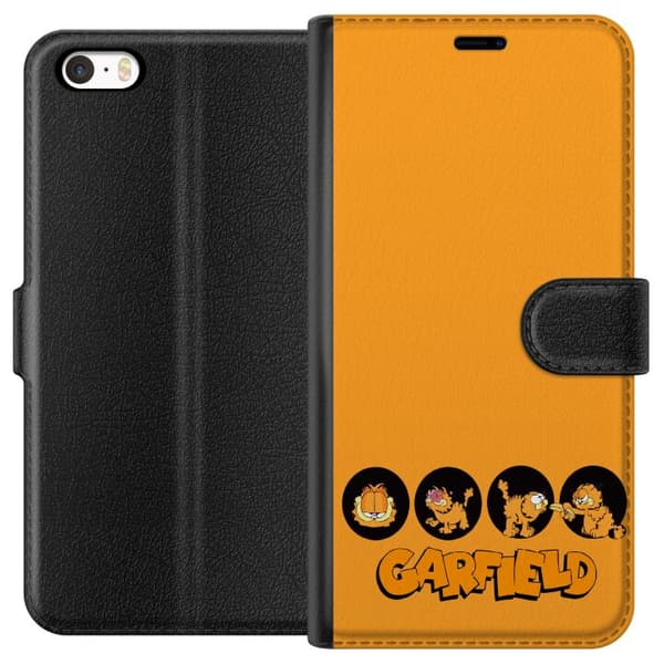 Kompatibel Tegnebogsetui til Apple iPhone SE (2016) Garfield