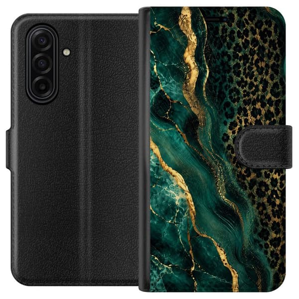 Kompatibelt Plånboksfodral till Samsung Galaxy A17 5G Emerald Leopard