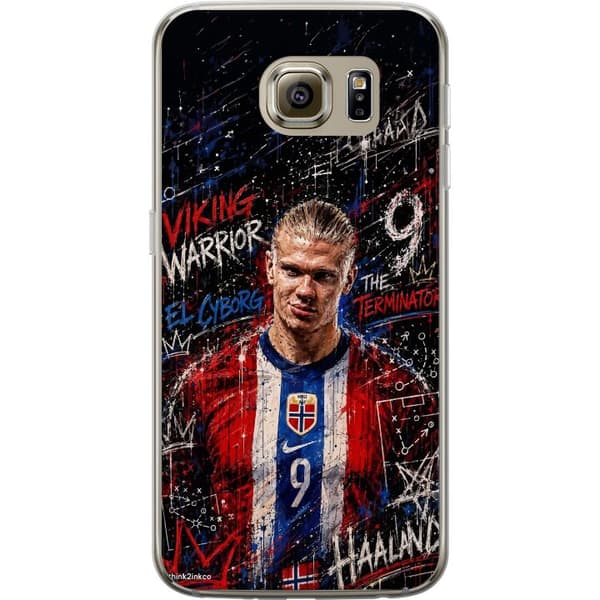 Kompatibelt Mobildeksel til Samsung Galaxy S6 Erling Haaland graffiti