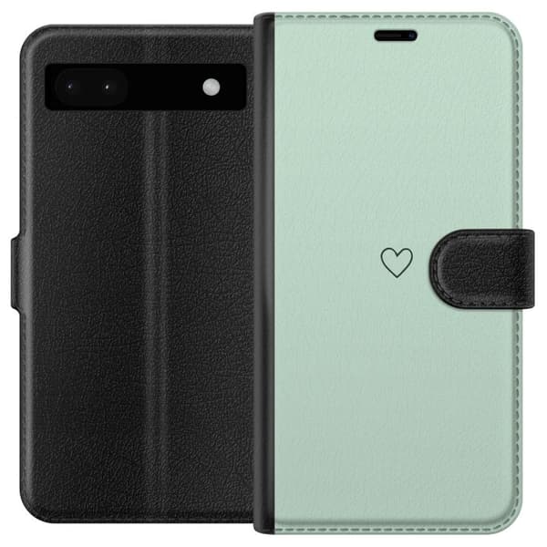 Yhteensopiva Lompakkokotelo Google Pixel 6a Sydän Vihreä