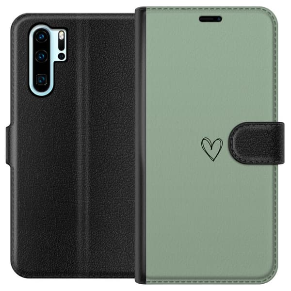 Kompatibel Tegnebogsetui til Huawei P30 Pro Hjerte