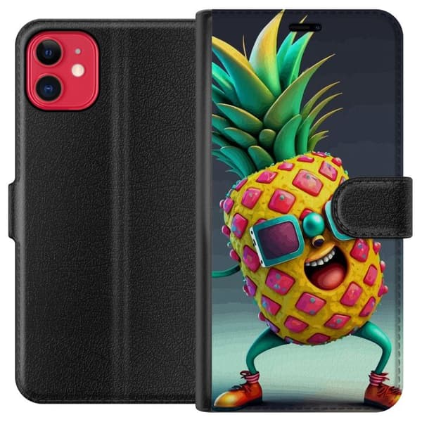 Kompatibel Tegnebogsetui til Apple iPhone 11 Ananas