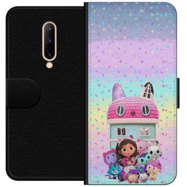 Kompatibelt Plånboksfodral till OnePlus 7 Pro Gabbys Dockhus-tema med glada figurer