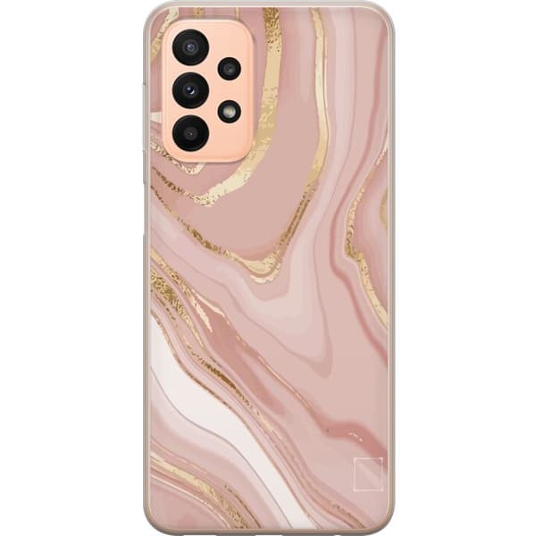Kompatibelt Mobilskal till Samsung Galaxy A23 Marmor Rosa