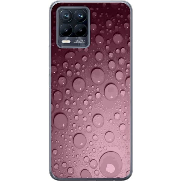 Kompatibelt Mobilskal till Realme 8 Rosa vattendroppar
