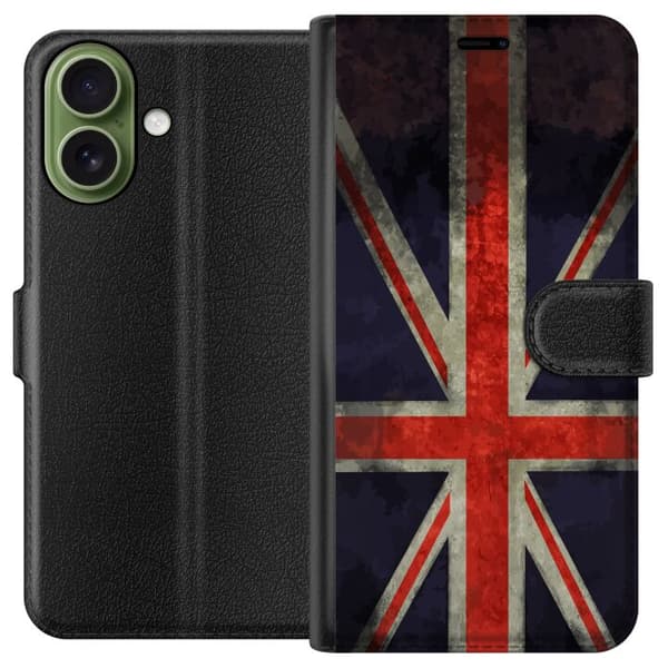 Kompatibelt Plånboksfodral till Apple iPhone 17 Brittisk flagga med rustik känsla