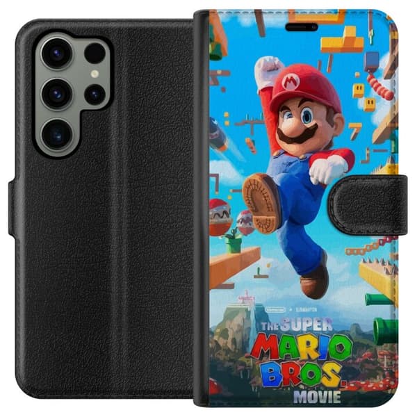 Kompatibel Tegnebogsetui til Samsung Galaxy S23 Ultra Super Mario Bros