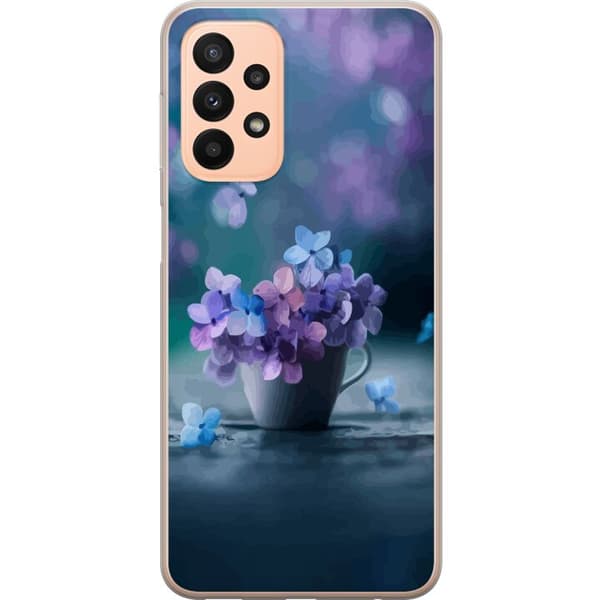 Kompatibelt Mobilskal till Samsung Galaxy A23 Blommor Sött