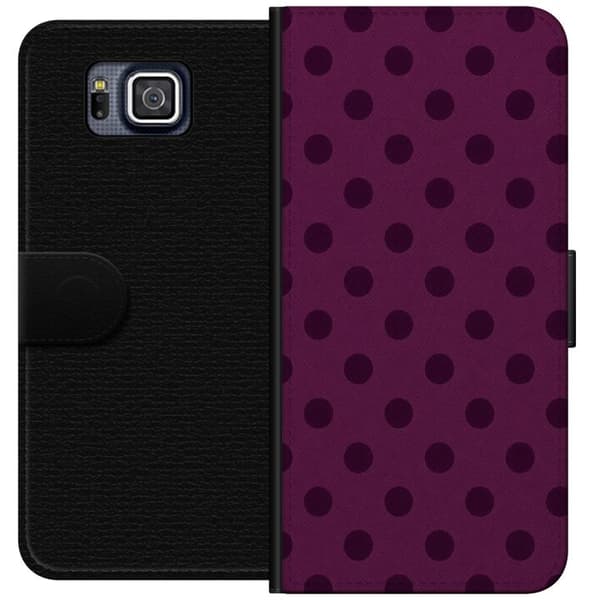 Kompatibelt Plånboksfodral till Samsung Galaxy Alpha Plum Dots