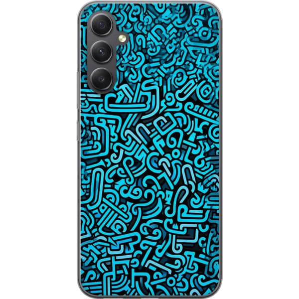 Kompatibelt Mobildeksel til Samsung Galaxy S23 FE Blå abstrakt graffiti