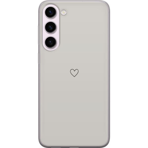 Kompatibel Mobilcover til Samsung Galaxy S23+ Hjerte Beige