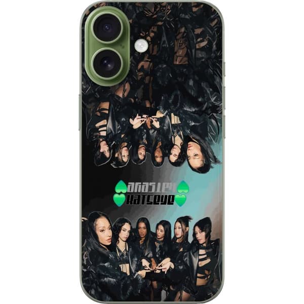 Kompatibelt Mobilskal till Apple iPhone 17 KATSEYE svart gruppcollage