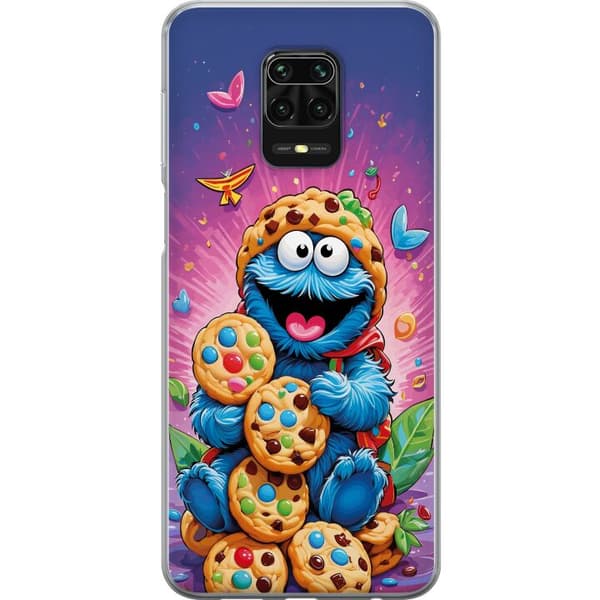Kompatibelt Mobildeksel til Xiaomi Redmi Note 9S Søtt Cookie Monster motiv med kjeks
